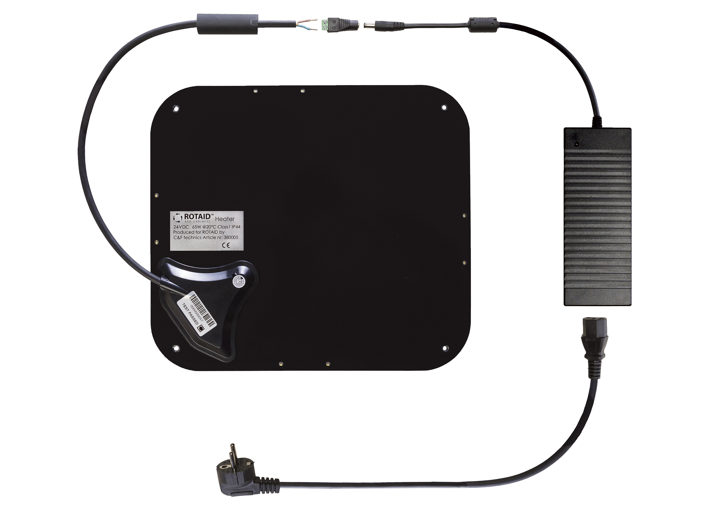 Rotaid® Solid Plus Heat Defibrillator Wandkasten für Außen mit Heizung, Alarm und LED-Beleuchtung, UV Schutz