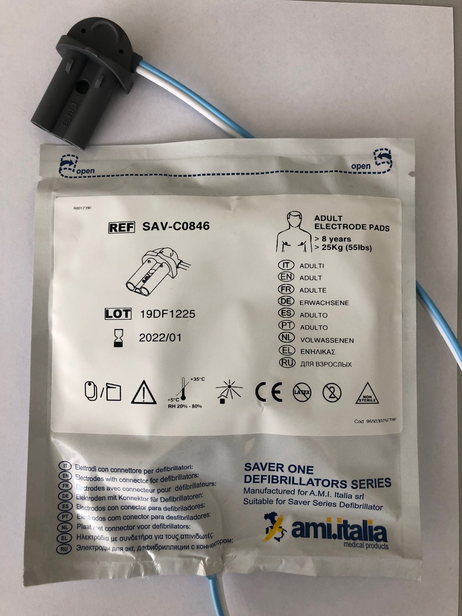 Erwachsenen-Elektroden für alle Saver One Defibrillatoren 