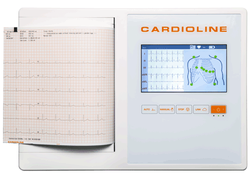 Cardioline 12-Kanal Vollformat EKG 200L Touchscreen
